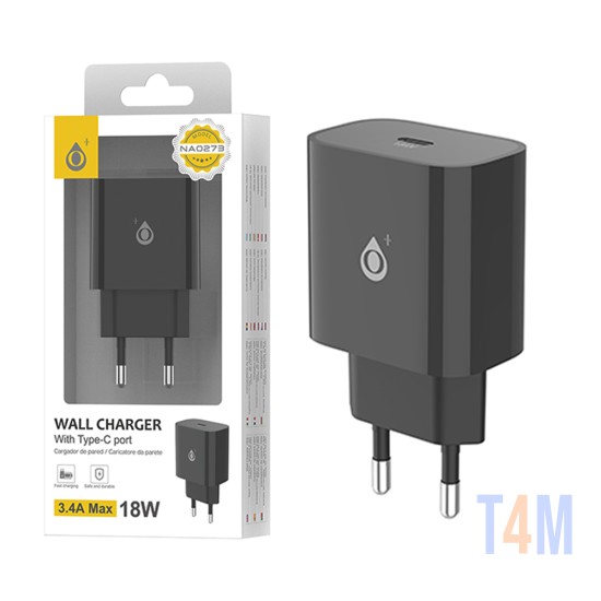 OnePlus Adapter NA0273 with Type C Port 3.4A 18W Black